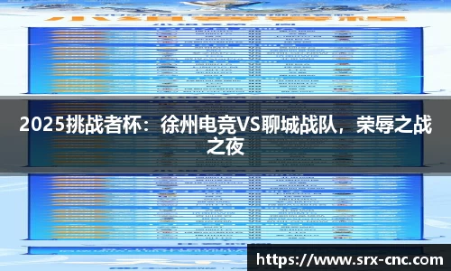 2025挑战者杯：徐州电竞VS聊城战队，荣辱之战之夜